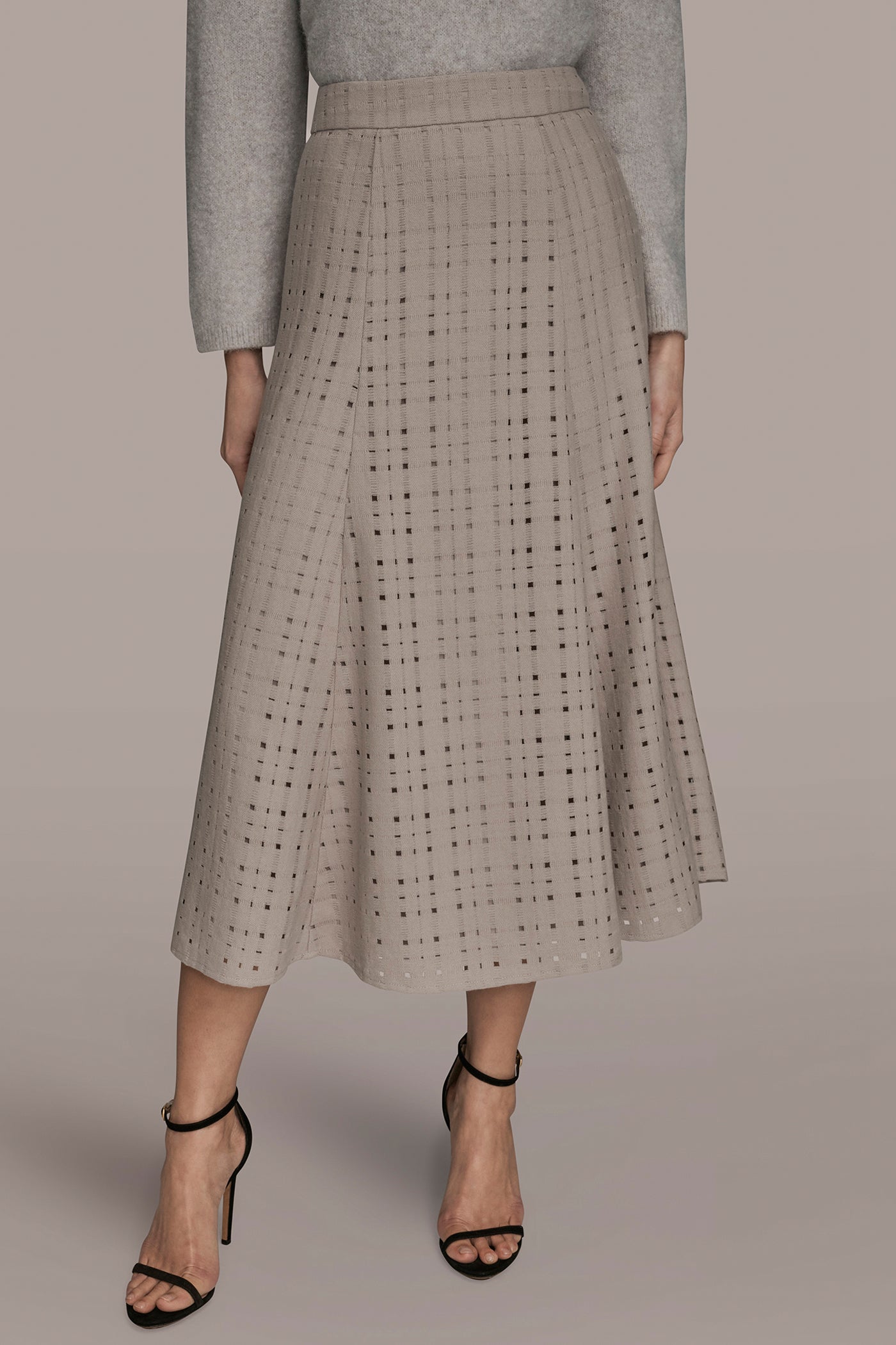 PERFORATED A-LINE SKRT