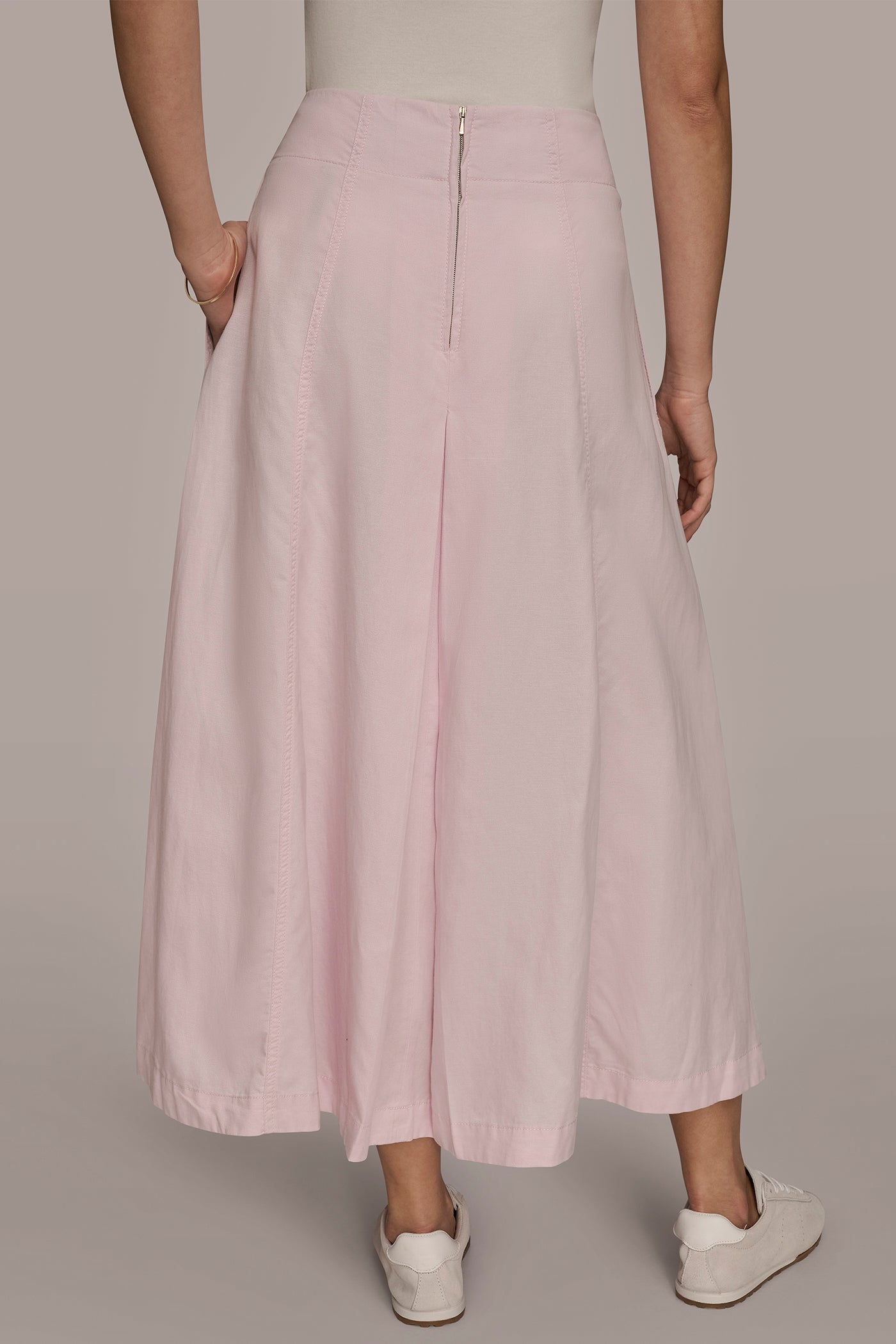 BRUSHED MIDI PANEL TRUMPET SKIRT - Image 2