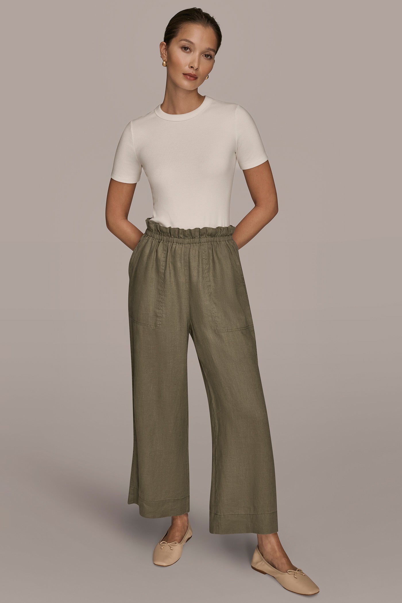 LINEN EXTRA HIGH-RISE PAPERBAG PANT - Image 5