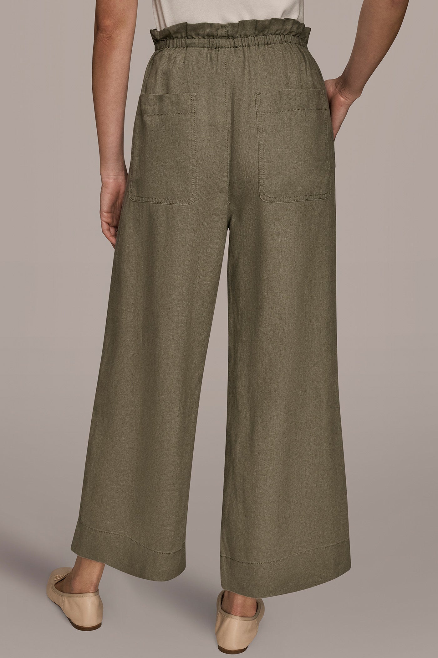 LINEN EXTRA HIGH-RISE PAPERBAG PANT - Image 2