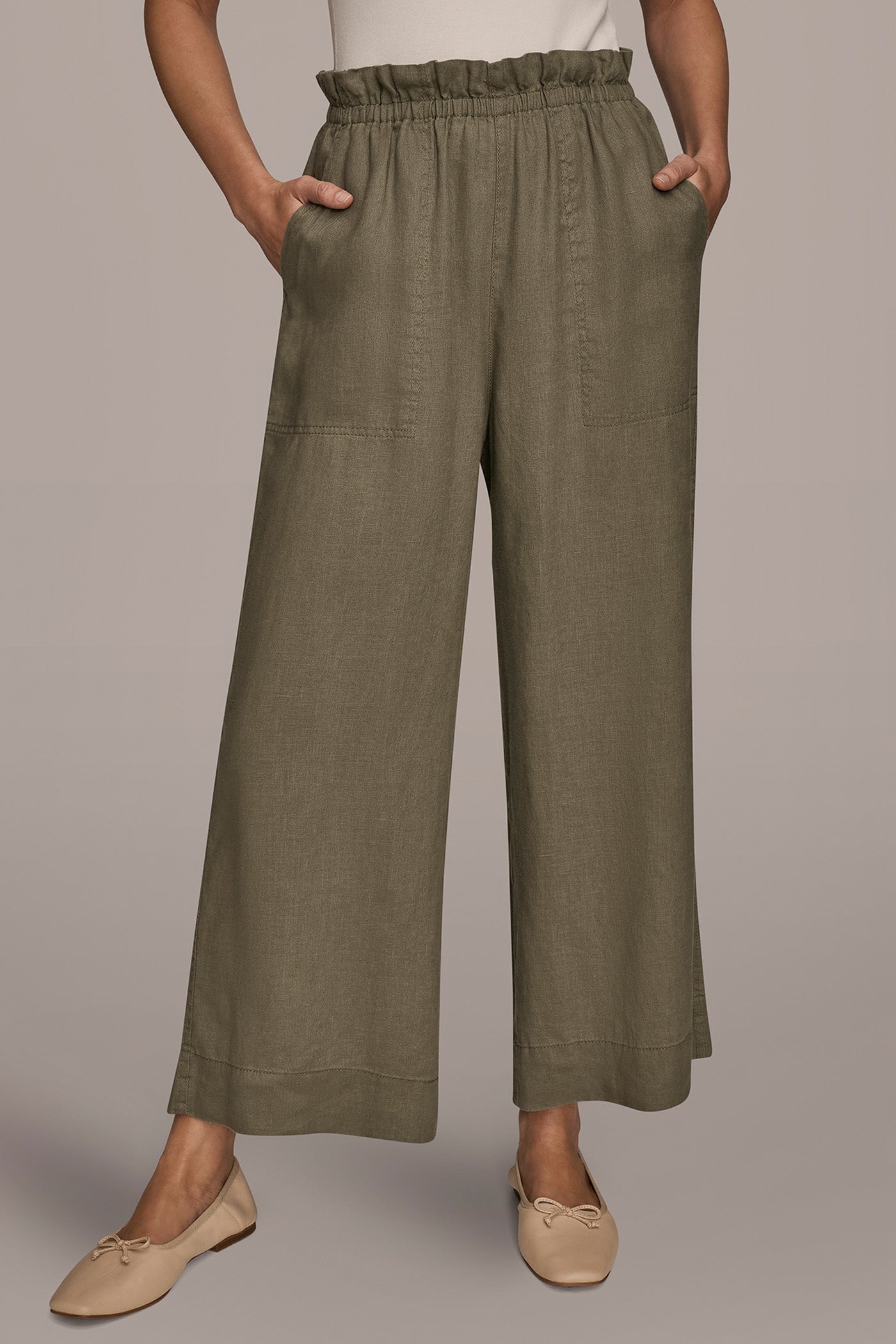 LINEN EXTRA HIGH-RISE PAPERBAG PANT