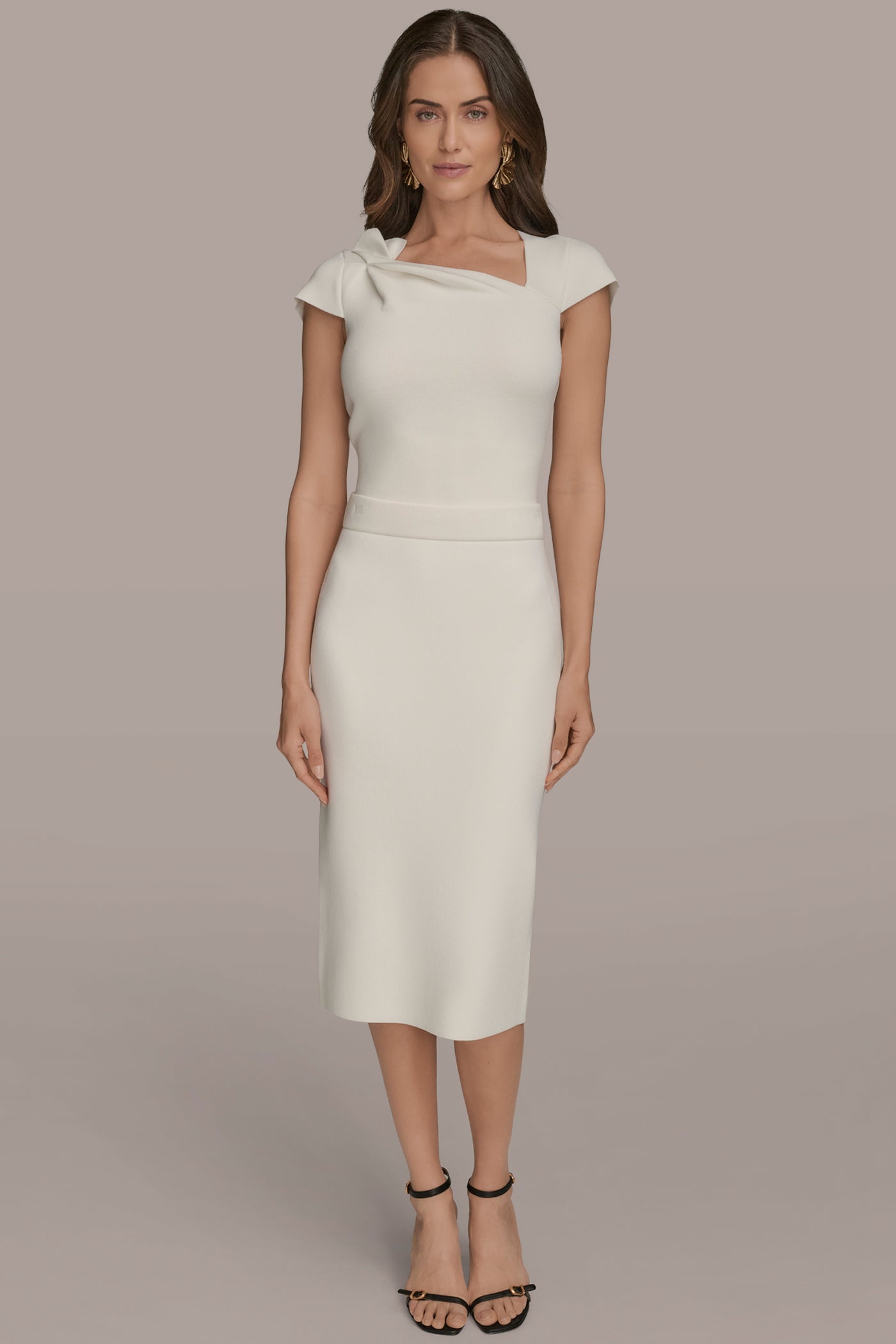 MIDI SWEATER PENCIL SKIRT - Image 4