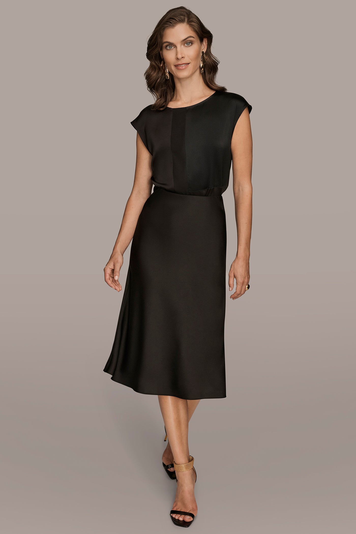SATIN MIDI SLIP SKIRT - Image 4
