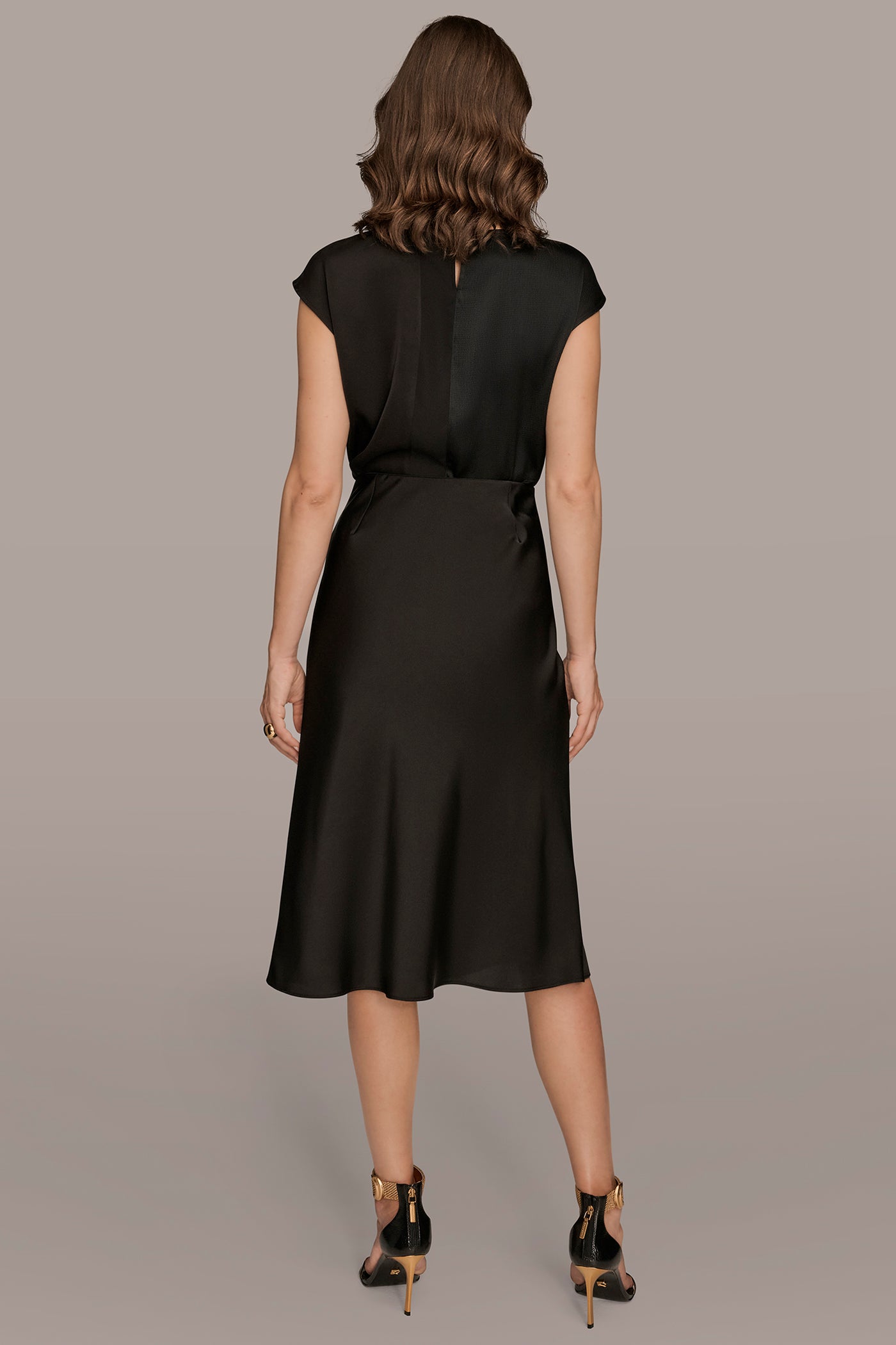 SATIN MIDI SLIP SKIRT - Image 5
