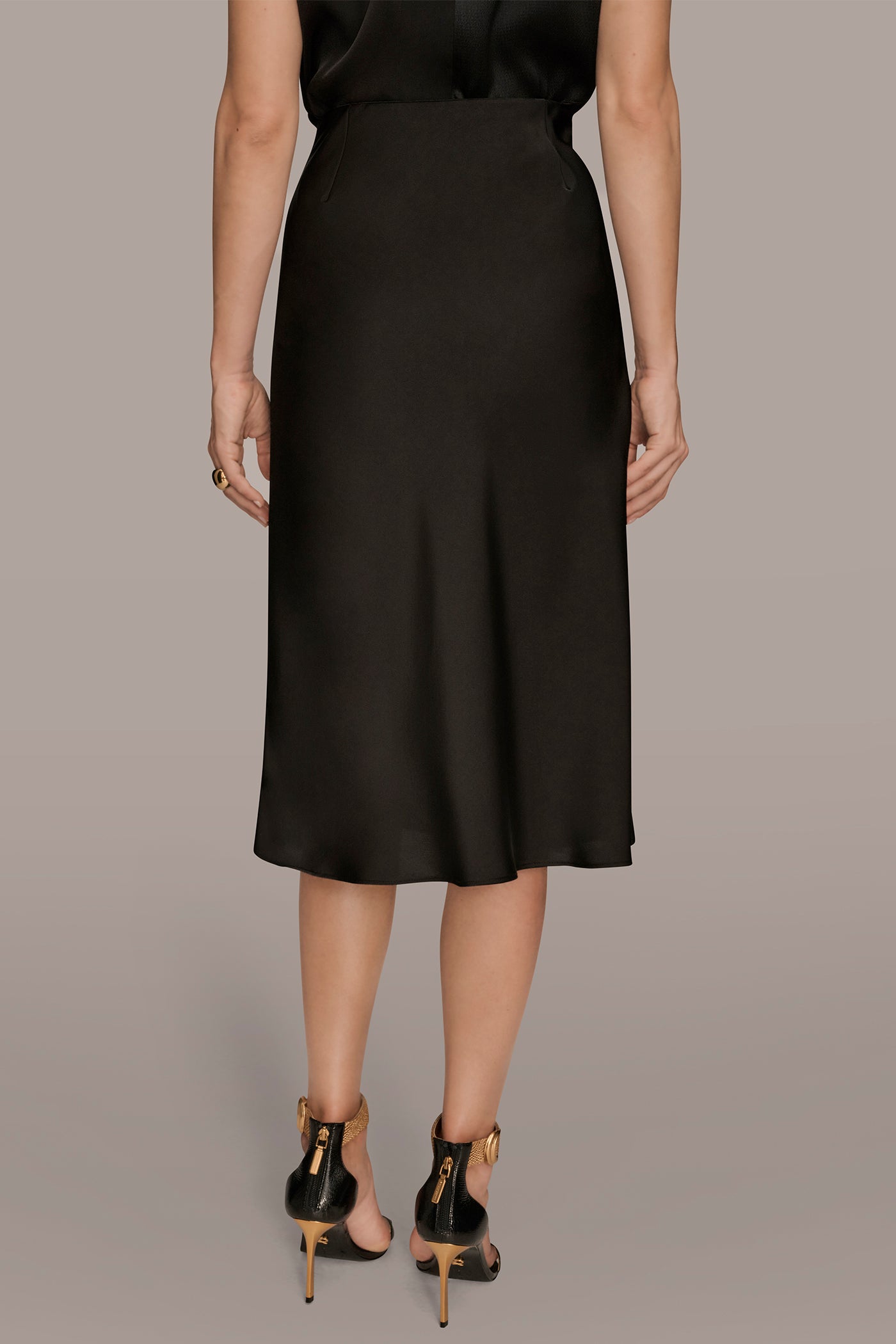 SATIN MIDI SLIP SKIRT - Image 2