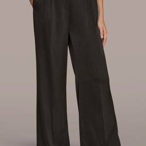 HIGH-RISE PLEATED WIDE-LEG PANT
