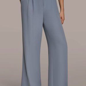 HIGH-RISE PLEATED WIDE-LEG PANT