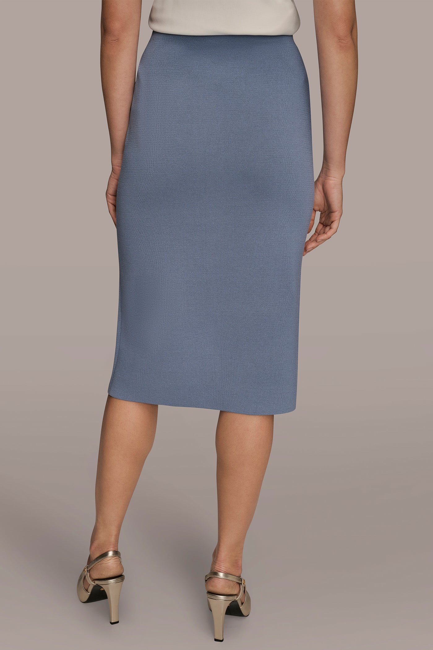 BUTTON-DETAILED MIDI PENCIL SKIRT - Image 2